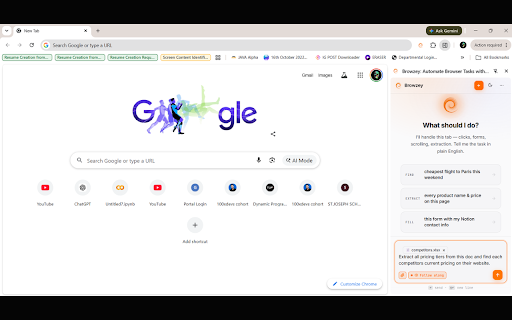 Browzey: Automate Browser Tasks with AI :: AI companion for browser automation in Chrome. Navigates sites, fills forms, extracts data & runs workflows in natural language.
