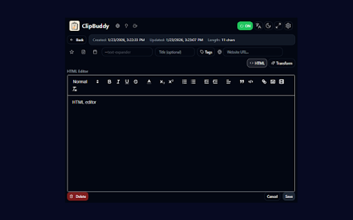 ClipBuddy - Clipboard History Manager (Fast, Secure & Reliable) :: Secure clipboard history manager. Track, search, paste with tags, folders, shortcuts, and sensitive data protection.