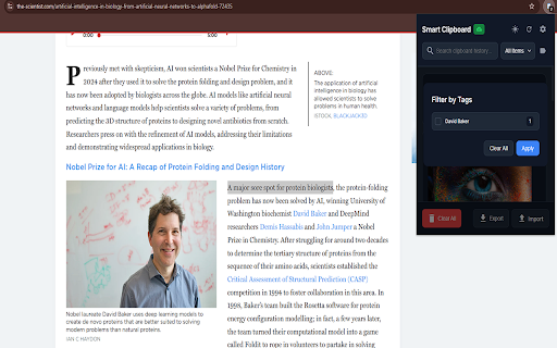 Smart Clipboard Manager :: A smart clipboard manager that helps you organize and access your clipboard history.
