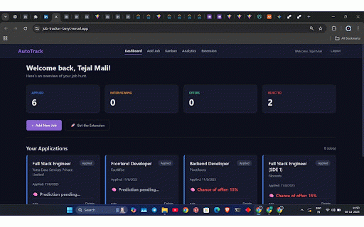 AutoTrack - Auto Job Saver :: Quickly save jobs to your dashboard.