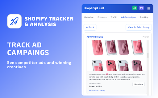 Shopify Tracker & Analysis :: Shopify tracker and analysis tool to track sales, monitor store performance, products, Facebook ads and download products