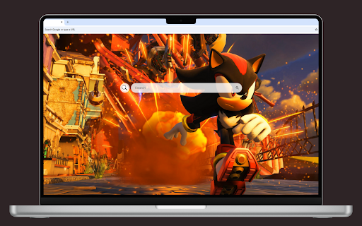 Shadow the Hedgehog Live Wallpaper :: Shadow speeds away from the enemy explosion, moving with lightning-fast agility.