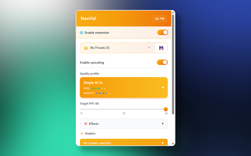 NexVid - Real-time Video Upscaler & Enhancer :: Upscale and enhance videos
