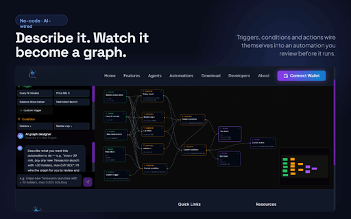 WalletAI :: A self-custody Solana wallet with a built-in AI assistant and autonomous agents, powered by the Tenseuron compute network.