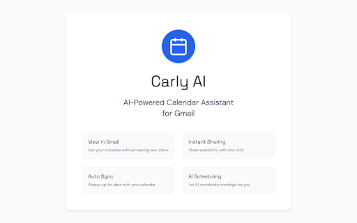 Carly AI - Scheduling Assistant :: Integrate Carly AI scheduling assistant into Gmail for effortless meeting coordination