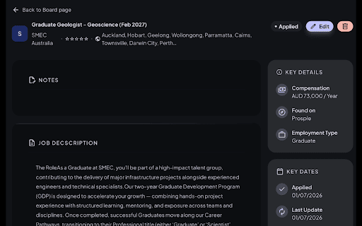 Aplicate - Automated Job Application Tracker :: Aplicate Extension