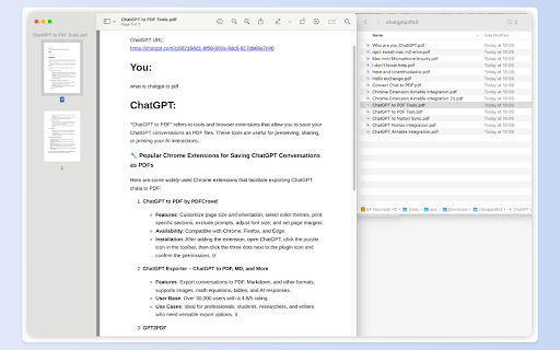 ChatGPT to PDF - One-Click Export & Batch Save :: One-click export ChatGPT conversations to PDF. Batch export, project management, and seamless PDF integration.