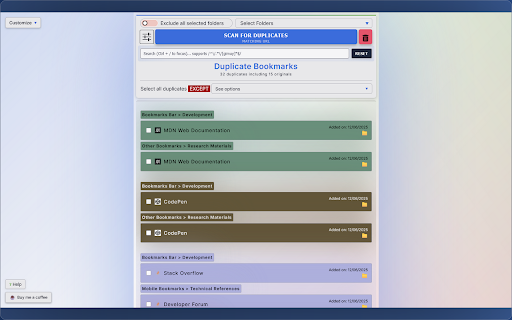 Quick Duplicate Bookmarks Finder :: Quick Duplicate Bookmarks Finder is a browser extension designed to help you efficiently search and eliminate duplicate bookmarks