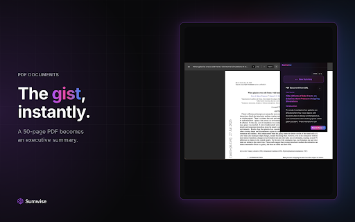 Sumwise - AI Summarizer for Web, PDF & YouTube :: Free AI summarizer: one-click summaries of web articles, YouTube videos & PDFs in 7 languages. Read less, know more.