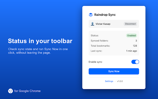 Raindrop Bookmark Sync :: Two-way sync between Chrome bookmarks and Raindrop.io