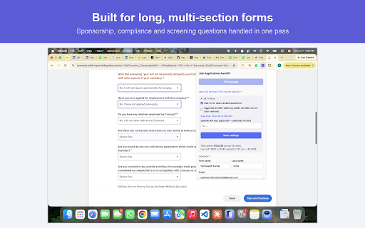 AutoFill Jobs — AI Application Autofill for Workday, Greenhouse & Lever :: Fill job applications in one click on Workday, Greenhouse, Lever, iCIMS, ADP & more. Optional AI answers for open-ended questions.