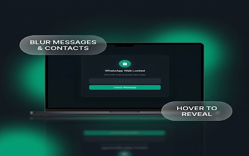 WhatsApp Privacy Blur - Blur & Hide Chat Info :: Hide chat text, contact names, profile photos & media. Lock your WhatsApp screen with a PIN for privacy in public spaces.