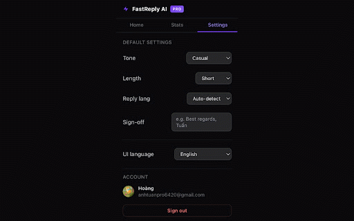 FastReply AI for Gmail :: Reply to Gmail emails 5x faster with AI