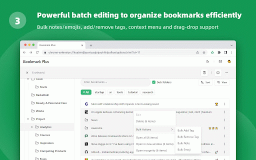 Bookmarks Plus 2025 - Save to Multiple Folders, Tags, Emoji 😀 ... :: Bookmarks Plus is a powerful enhancement to Chrome/Edge's native bookmark manager. Ready to Use & Free.