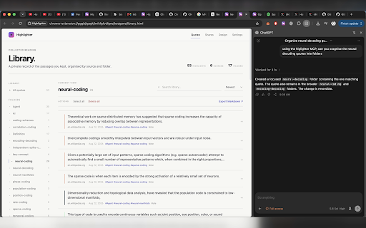 Highlight :: Highlight web pages and PDFs manually, with AI, or securely paired agents. Organise quotes, add comments, and share live links.