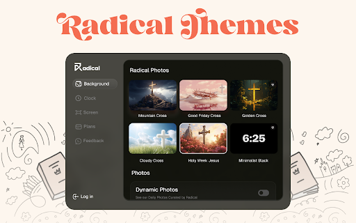 Radical - Your Beautiful New Tab with Daily Bible Verse :: Turn your device into a daily reminder of faith, focus, and purpose. No distractions, just Scripture.