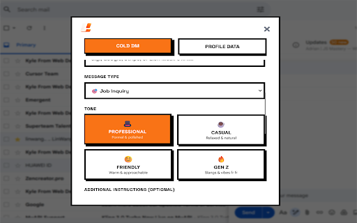 lazee.dev - AI Job Autofill & Cold DM :: Autofill job applications 100x faster with AI, generate personalized cold DMs, and instantly draft job-winning cover letters.