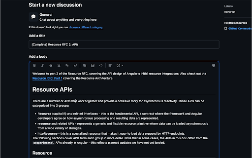 Better comments for GitHub :: A chrome extension that will enhance the GitHub native comment editor with a more powerful wysiwyg block based editor