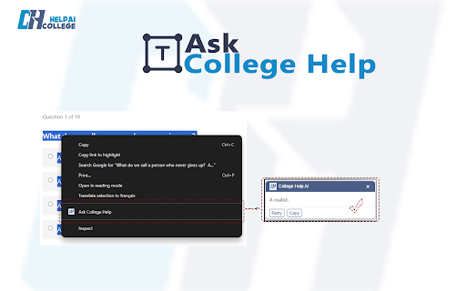 AI College Help - for homework and study :: Solve quizzes, exams, and homework with AI tools designed to help students study more effectively and receive detailed explanations.