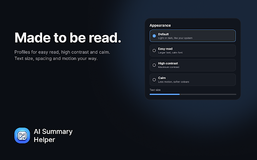AI Summary Helper — Summarize, Ask, Listen & Cite (BYOK, Ollama) :: Summarize with your own AI key or Ollama. Built-in RSS reader, save for later, highlights, Kindle export. Open source, no login.