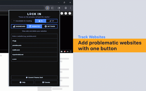 Lock In - Focus & Distraction Manager :: Manage distracting sites with tracking, blocking, and more to keep yourself locked in.