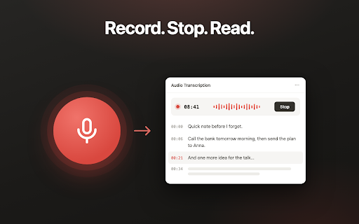 Audio Transcription :: Fast audio transcription: transcribe audio to text, convert mp3 to text or get a youtube transcript with timestamps.