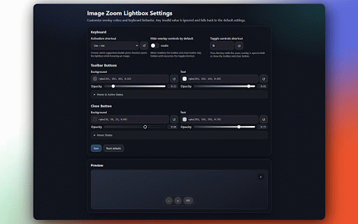 Image Zoom Lightbox :: Open an image zoom lightbox with a configurable double-press shortcut while hovering an image.
