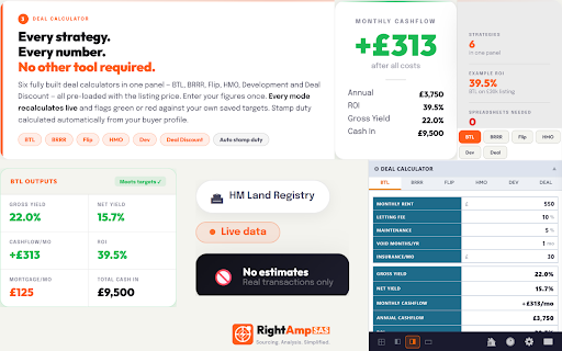 RightAmp: Smarter Property Research & Intelligence :: Instant property intelligence and deal scoring on every Rightmove listing. For buyers, investors, sourcers and agents.
