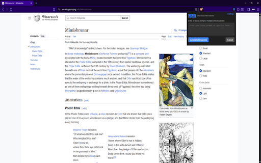 Mimir :: An AI assistant for summarizing, explaining, and refining text.