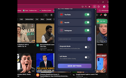 Website Blocker & Screen Time Limit - Focus Timer :: Block distracting websites and boost productivity with smart time limits! Auto-close YouTube, social media & time-wasting sites.