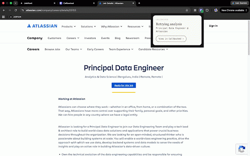 Send to Callbacked :: One-click capture of the job posting you're reading — any job board or careers page — into your Callbacked dashboard.