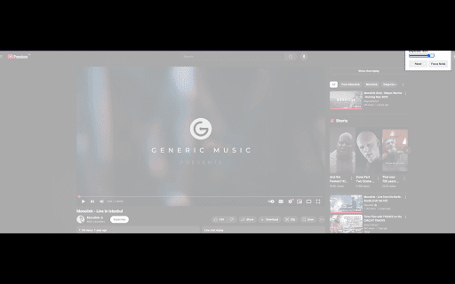 YouTube Focus Suite - Video Brightness & Focus Mode :: Enhance your YouTube viewing experience with custom video brightness controls and a distraction-free focus mode