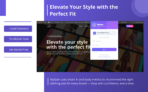 MySizer - Size Tracker :: Access your MySizer account and view your saved size measurements