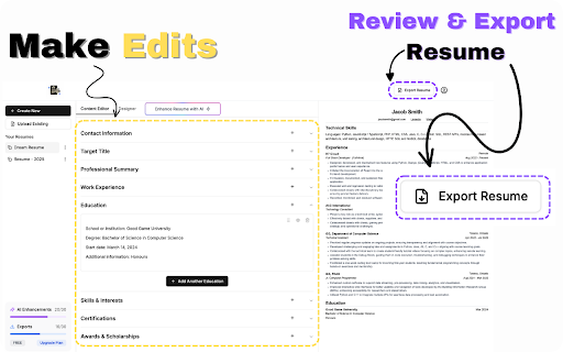 Resumaid :: Enhance your resume with AI-powered suggestions tailored to any job descriptions