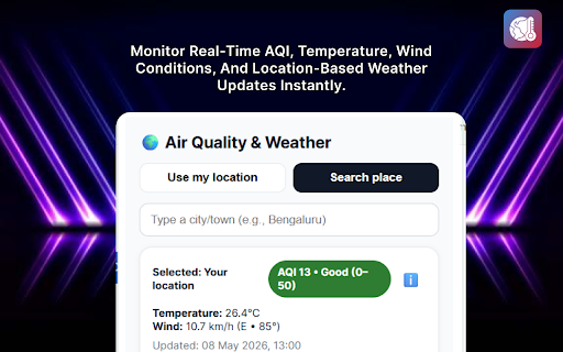 Air Quality & Weather Index :: Check real-time Air Quality Index, temperature, and wind updates for your selected location instantly