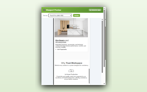 Mobile Viewport Preview - iPhone, Pixel, iPad :: Preview any URL inside eight common mobile device frames with portrait or landscape orientation.