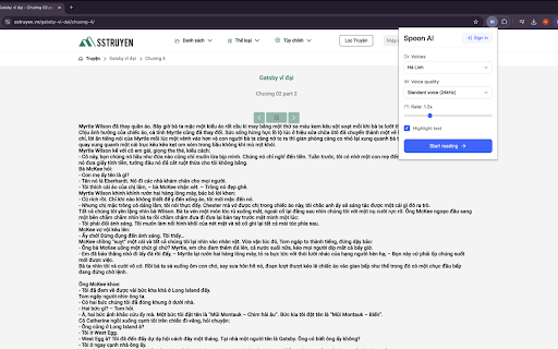 Spoon AI: Trợ lý đọc tiếng Việt :: Đọc nội dung trang web bằng giọng đọc hay và tự nhiên với một nút bấm. Dùng để đọc báo, sách online, truyện online và hơn thế nữa