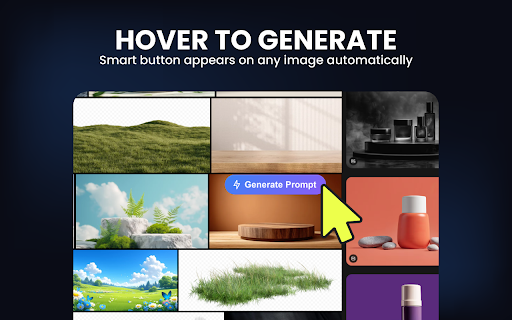 Image to Prompt Generator - PromptMaster Pro :: Image to prompt generator: hover over any image for a ready-to-use Midjourney, Stable Diffusion & Flux prompt.