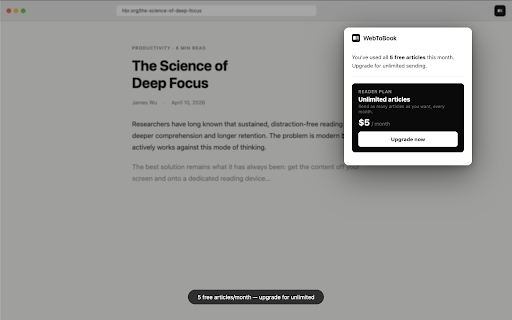 WebToBook :: Send any web article to your Kindle in seconds.