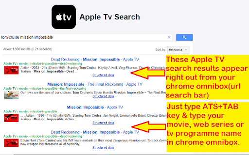 Apple TV Search :: Unofficial Apple TV Program Search Extension.