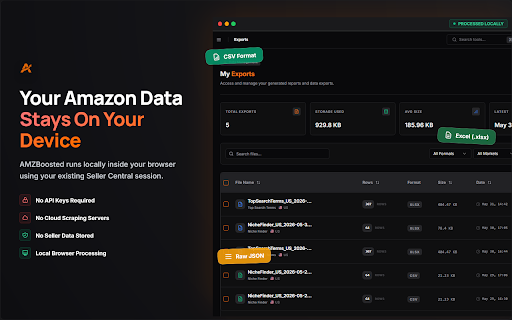 AMZBoosted - Amazon Seller Central Reports & Automation :: Amazon Seller Central automation suite for Brand Analytics, Opportunity Explorer, exports, and research.