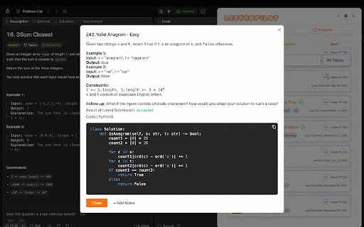 LeetCopilot :: A LeetCode Hint Tool Chrome Extension