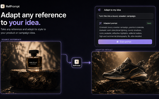 RefPrompt: AI Image & Video Prompt Generator :: Generate structured AI prompts from reference images.