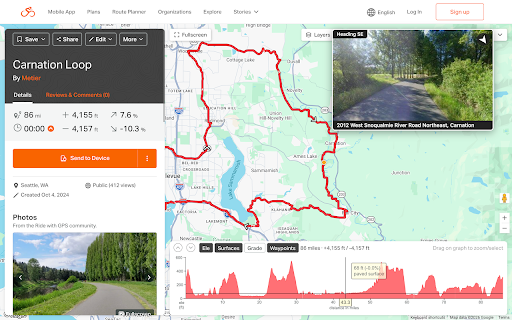 Hover Street View for RideWithGPS — preview cycling routes :: Hover over a RideWithGPS route to preview Google Street View. Scout entire cycling routes without dragging the pegman.