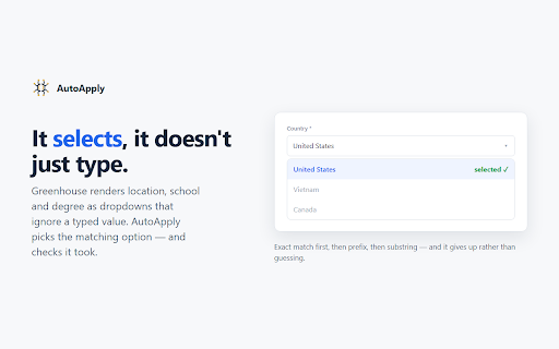 AutoApply by FreeCareerPath.com :: Fill job applications from details you save once. Never submits anything for you.