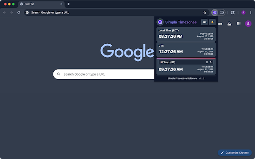 Simply Timezones - Easy Global Time Conversion :: Effortless global time conversion with 100+ timezones, dark/light themes, instant search.