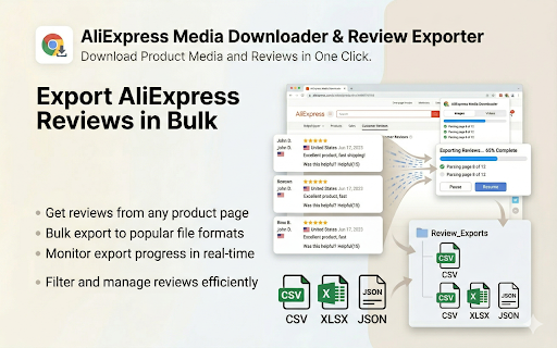 AliExpress Image, Video & Review Downloader :: Download AliExpress product images, videos & variant media in one click. Bulk export product reviews from any listing.