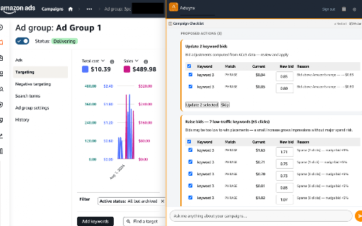Adwynx – Amazon Ads AI :: Amazon Ads AI for PPC & sponsored ads. Bid, keyword & budget fixes inside advertising.amazon.com. You approve every change.