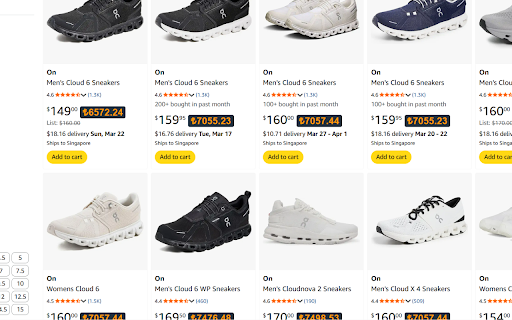 Amazon Prices In Your Currency :: See Amazon prices converted to your currency, on every page, automatically.
