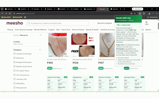 EcomFriendly — Meesho Seller Lens :: Price, shipping, seller cost, keywords & competitors on any Meesho product page. Requires an EcomFriendly license.